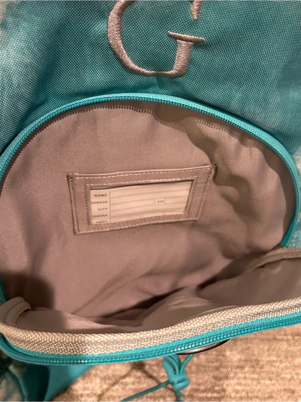 Pottery Barn Teen Gear Up Aqua White Laguna Tie Dye Large Backpack 17
